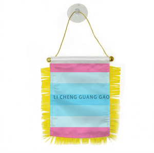 Drapeau de voiture à ventouse suspendu, série arc-en-ciel, design <span class=keywords><strong>LGBT</strong></span> (Lindsay Design), mini-drapeau transgenre personnalisé, best-seller - Product Image 3