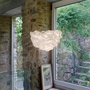 Modern Cloud Pendant Light Led White Round Single Head Chandelier For Living Room Bedroom Restaurant Bar - Product Image 3