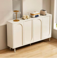2025 armoire à chaussures crème moderne support de rangement intégré économique pour l'entrée de la maison en panneau de bois MDF