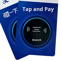 Étiquette autocollante NFC sans contact 13,56 MHz pour menu de table, paiement par contact ou commande rapide par scan