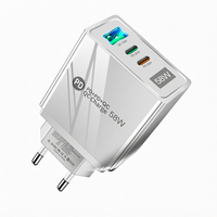 Chargeur rapide 58W 3 ports PD QC3.0, double USB-C 20W avec protection OTP/OVP, certifié CE/FCC, adaptateur universel