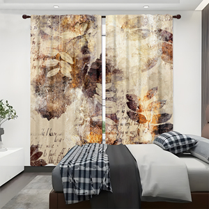 Cortinas Modernas de Lujo con Bolsillos para Varillas, Impresión Digital Personalizada, 90 g/m², Voile 100% Poliéster, para Sala de Estar, Dormitorio, Balcón - Product Image 2