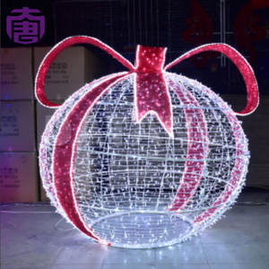 Lampes décoratives LED 3D imperméables, sphériques, pour intérieur/extérieur, sculptures lumineuses pour Noël, festivals et carnavals d'hiver - Product Image 2