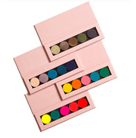 Palette de fards à paupières personnalisée avec logo, 5 couleurs, 26 mm, en métal, hautement pigmentée, imperméable, fard à paupières mat et scintillant