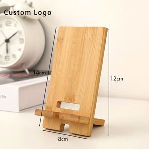 Modern Bamboo Phone <b>Holder</b> - Portable Wooden Stand for Desk & Home - Product Image 3