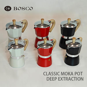 Cafetera Italiana Clásica de Aluminio <span class=keywords><strong>para</strong></span> Estufa, 3 Tazas (150 ml) y 6 Tazas (300 ml), con Asa de Tacto Suave - Product Image 4