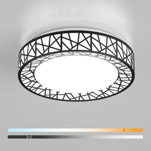 Lightania 12 Inch Bird's Nest Flush <b>Mount</b> Ceiling <b>Light</b> 20W 5CCT 2700K-6500K Modern <b>LED</b> Fixture - Product Image 1