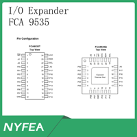 Paquete de Expansión de E/S FCA9535Q para Gabinete de Comunicación, 24 Circuitos, Corriente de Alimentación de 50mA, Servidores, Interfaz I2C/SMBus