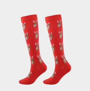Großhandel Frauen Männer 15-20 Mmhg Athletic Fun <span class=keywords><strong>Socken</strong></span> High Knee Sport Weihnachten Festliche <span class=keywords><strong>Socken</strong></span> Schneemann Weihnachten Kompression strümpfe - Product Image 2