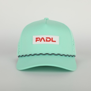 Unisex Curved Brim 5-Panel Sporty Baseball <b>Hat</b> Waterproof Polyester Rubber Patch Hand Embroidered Golf Men's and Women's <b>Hat</b> - Product Image 1