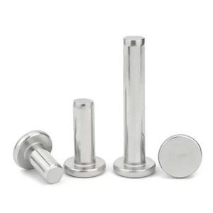 Rivets métalliques personnalisés, grands rivets plats à tête ronde, rivets pleins à tête trapézoïdale en aluminium - Product Image 1