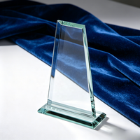 Trophée en cristal personnalisé gravé sur mesure pour la reconnaissance des employés d'entreprise, plaque de récompense en verre pour les réalisations