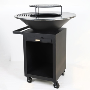 Plancha <span class=keywords><strong>de</strong></span> Acero para Cocinar al Aire Libre <span class=keywords><strong>de</strong></span> Fácil Montaje con Diseño Innovador, Brasero <span class=keywords><strong>de</strong></span> Leña con Parrilla para Asar - Product Image 2