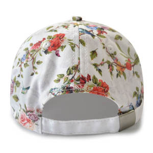 6 Panel Cotton Twill Baseball Cap Custom Sublimation Printing Floral Hummingbird Curved Brim <b>Women</b> Casual <b>Hat</b> - Product Image 6