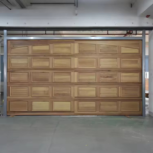 Vente en gros directe, <span class=keywords><strong>porte</strong></span> <span class=keywords><strong>de</strong></span> <span class=keywords><strong>garage</strong></span> en bois massif personnalisable, résistante aux intempéries, structure stable, pour résidence privée - Product Image 2