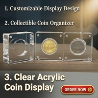 Support de présentation de pièces de monnaie anciennes en métal personnalisable à monter soi-même, facile à assembler, pour collection numismatique, étagère de bureau et présentation de cadeaux