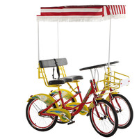 Voiture à pédales pour adultes à 4 places, quad à pédales, vélo tandem Surrey à vendre