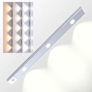 Usb dim kablosuz manyetik Led hareket sensörü altında dolap lambası gardırop dolap mutfak yatak odası Led şarj edilebilir aydınlatma
