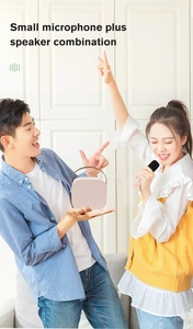 ワイヤレスポータブルオーディオマイク付き,家庭用ポータブルカラオケ歌,ハンドヘルドカラオケスピーカー, - Product Image 6