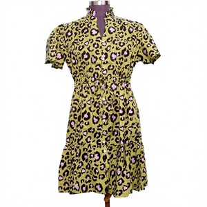 Indian handmade cotton stylish short party wear dress floral printed bride gift personalized woman fashion dress From India - Product Image 1