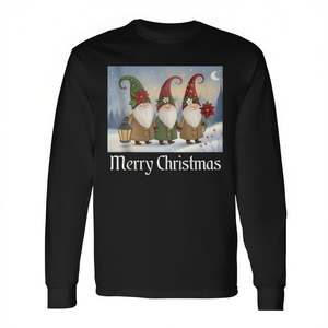 Camiseta de manga larga con tres lindos gnomos de invierno Merry Christmas Joy - Product Image 2