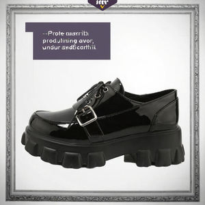 Chaussures plates Mary Jane d'hiver de style britannique pour filles et femmes - Imperméables, légères, respirantes, dessus en PU, fermeture à lacets - Product Image 3