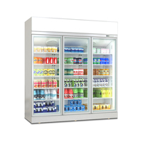 Réfrigérateur à porte en verre verticale à porte unique Réfrigérateur à boissons Coca-Cola