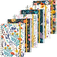 Agenda étudiant personnalisé en cuir à spirale thermique A5 avec pages lignées, motif floral frais – Idéal comme cadeau