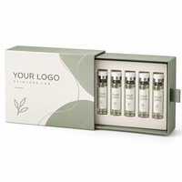 Boîte d'emballage de luxe personnalisée pour flacon de soin de la peau, coffret cadeau en papier avec étiquette autocollante imprimée et plateau intérieur