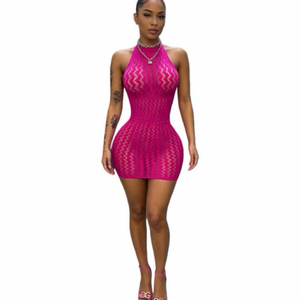 <span class=keywords><strong>Mini</strong></span> <span class=keywords><strong>Abito</strong></span> Sexy Estivo da Festa e Club, in <span class=keywords><strong>Pizzo</strong></span> Elasticizzato Trasparente, con Scollo all'Americana e Schiena Scoperta, Vestito Aderente a Tubino - Product Image 4