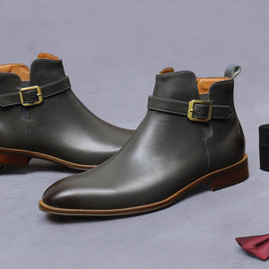 Bottes de cowboy pour homme, chaussures pour homme 2026, bottes en cuir véritable à fermeture éclair, chaussures décontractées pour homme, chaussures chaudes à lacets, bottes imperméables et antidérapantes pour homme - Product Image 4