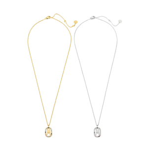 Collar con Colgante Angelina M de Acero Inoxidable, Chapado en Oro y Plata, con Circonita Cúbica, Cadena de Serpiente, Unisex, para Uso Diario - Product Image 1