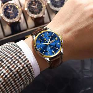 Poedagar 855, Nuevo Reloj de Hombre a Prueba de Agua, Reloj de Cuarzo Luminoso, Reloj de Cuero de Lujo para Hombre - Product Image 3