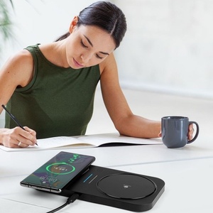 Station de recharge sans fil 4 en 1, 55 ℃   Chauffe-<span class=keywords><strong>tasse</strong></span> à café, chargeur Qi 15W pour iPhone, Watch, AirPods, chauffe-<span class=keywords><strong>tasse</strong></span> à café - Product Image 4