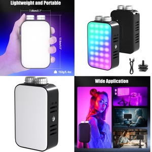 맞춤형 고품질 100% 디밍 RGB LED 사진 촬영 조명 168개 램프 비드 휴대용 접이식 방수 2600mAh - Product Image 1