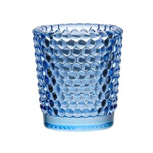 Bougeoir à photophore en verre texturé Hobnail coloré, design d'inspiration vintage. Idéal pour l'affichage Tealight, l'ambiance de la maison - Product Image 2