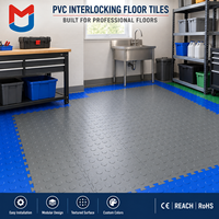 Dalles de sol modulaires en PVC à emboîtement en croissant, étanches, pour atelier de detailing automobile – Vente directe usine