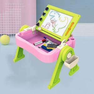 2025 nuevos juguetes de dibujo 3 en 1 tablero de dibujo magnético multifuncional de doble cara juguetes de aprendizaje para niños regalo con luz musical - Product Image 3