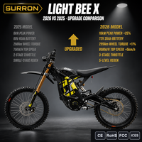 Moto tout-terrain électrique légère Surron LBX 2026 de 59 kg, 10 kW, 72 V, 35 Ah, 295 Nm de couple, maniabilité agile pour débutants et passionnés de tout-terrain