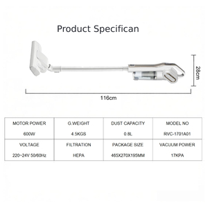 <span class=keywords><strong>Aspirateur</strong></span> vertical filaire puissant AC 600W, mini <span class=keywords><strong>balai</strong></span> électrique pour poils <span class=keywords><strong>d</strong></span>'animaux, sols durs et litière pour chat - Product Image 6