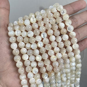 ขายส่งทะเลขัดแม่มุกธรรมชาติลูกปัดเกลียว4มม. 6มม. 8มม. 10มม. 12มม. - Product Image 4