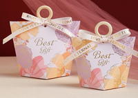 Carpeta de Papel de Cuero con Estampado Dorado en Relieve, para Recuerdos de Boda, Hecha con Materiales Reciclados, con Cinta de 2mm de Grosor y Anillo de Madera, para Sushi