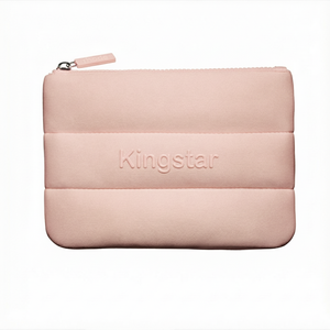 Customized Embossed Logo Bubble Puffy Large Water Resistant Neoprene Fashion Portable for Pouch Cosmetic <strong>Bag</strong> <strong>Makeup</strong> <strong>Bag</strong> - Product Image 2