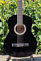 Custom logo 39 Inch Black Color Linden Wood Practice Classical Guitar Wholesale Cheap Price Learner Nylon String Instrument