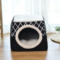 Usine Offres Spéciales Chat Lit Yourte Chat Maison Coton Chaud Pliable Pour Animaux De Compagnie Lit De Luxe Maison de Chat