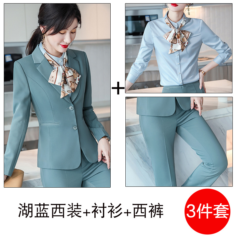 gray suit, white shirt and trousers