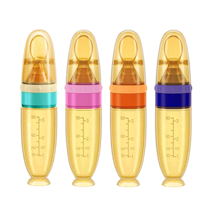 Presser le <span class=keywords><strong>biberon</strong></span> Silicone nouveau-né bébé formation riz céréales nourriture cuillère supplément mangeoire sûr utile vaisselle pour les enfants - Product Image 1