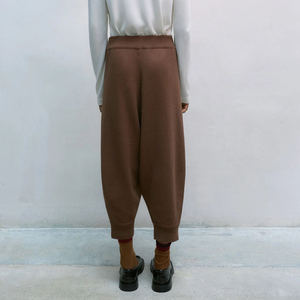 สุภาพสตรีหลวมพอดีผ้าฝ้ายตัดกางเกง Knickerbockers XL ขนาดเอวสูงไม่สมมาตรกางเกงขายาวยืดแฟชั่นฤดูร้อน" - Product Image 3