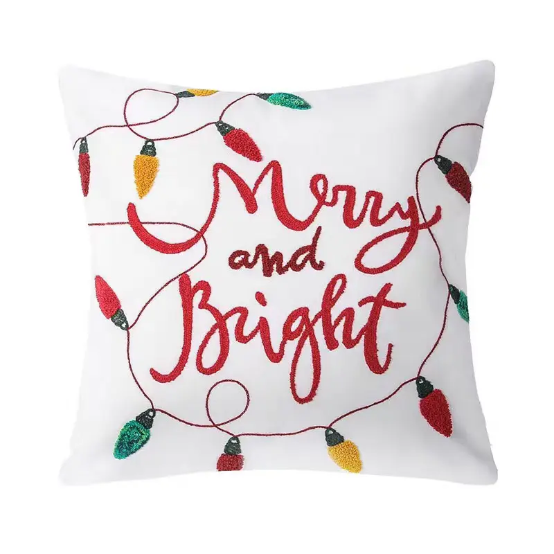 Christmas Velvet Cushion Covers Massaging Cushion Pillow For Home Decor