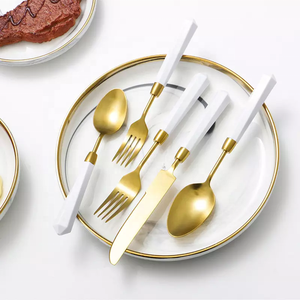 Qzq Bán Buôn Phương Tây Số Lượng Lớn Nghiền Nát Kim Cương Tím Màu Xanh Lá Cây Wedding Party Màu Acrylic Dao Kéo Flatware Bạc Bộ - Product Image 6